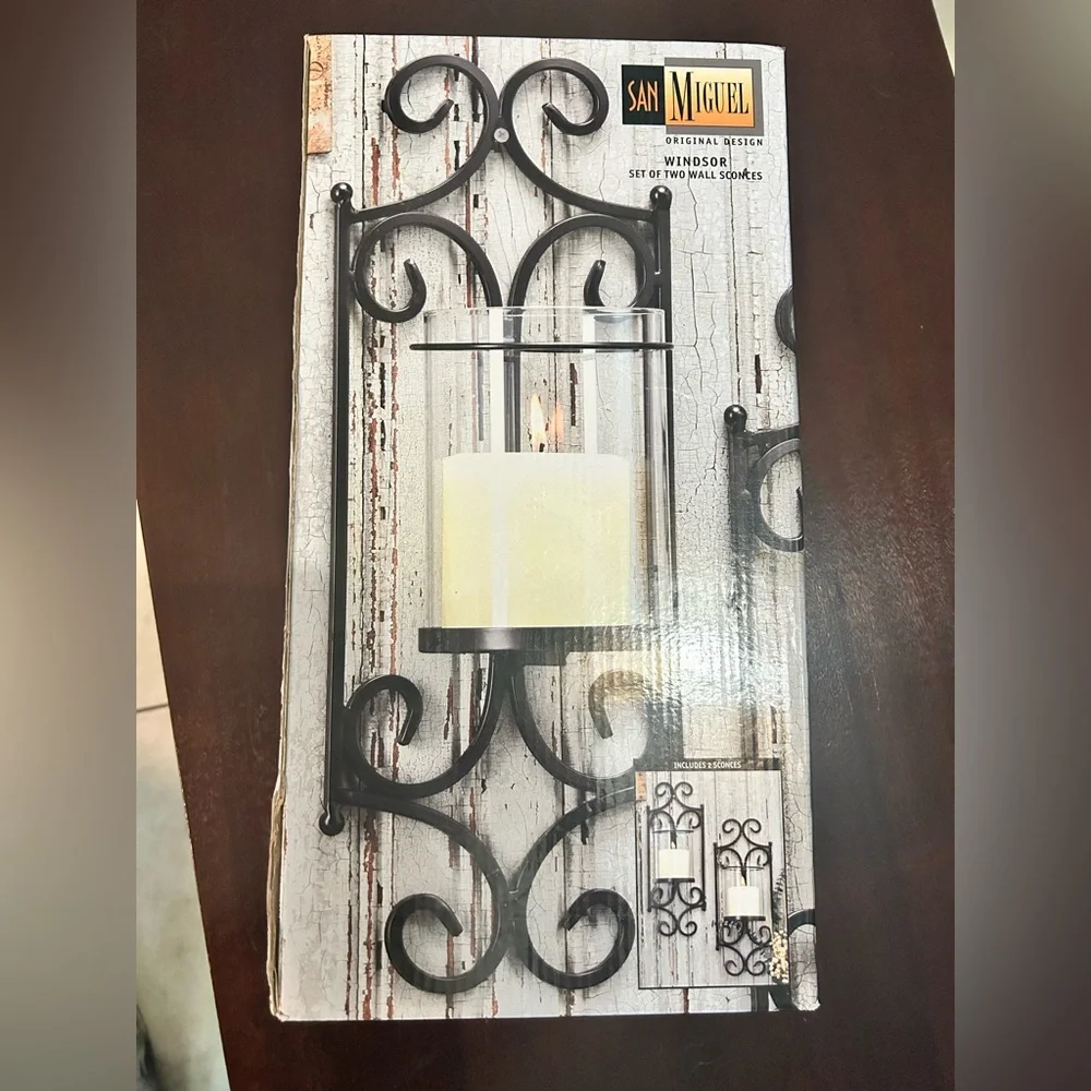 San Miguel Black Wall Sconce Candle Holder
